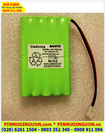 Cadnica 10N-700ACCL, Pin nuôi nguồn SANYO Cadnica 10N-700ACCL (12v-700mAh) chính hãng